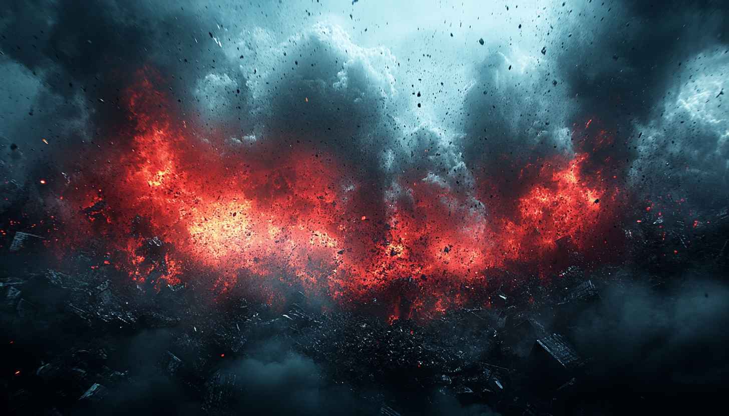 Explode Fire Background Explosion Red Fire 4K Desktop Background Action Scene Wallpaper - Free Img