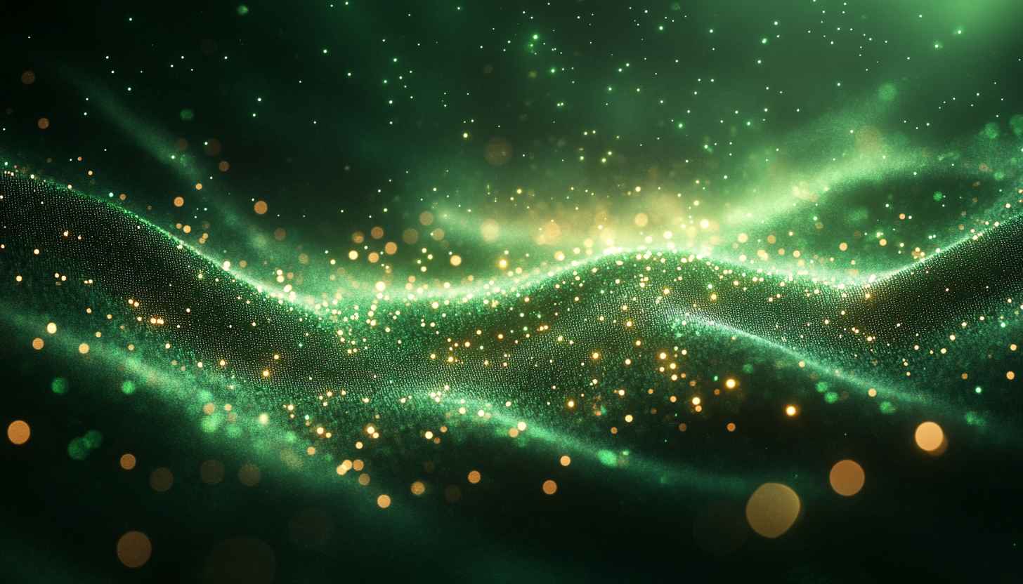 Emerald Green Glitter Sparkle Particles 4K Desktop Background Wallpaper ...