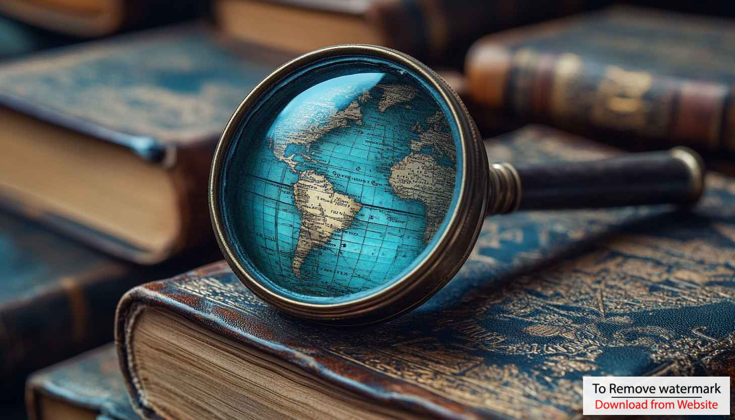 Antique World Map Globe Under Magnifying Glass 4K Desktop Wallpaper ...